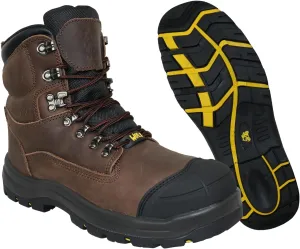 WOLF Work Boot | 100% Waterproof Genuine Leather | Oil, Heat, Chemical, Impact, Compression & Puncture Resistant | Electrical Hazards | Non-Slip Sole | Padded Collar | Construction | Industrial PPE