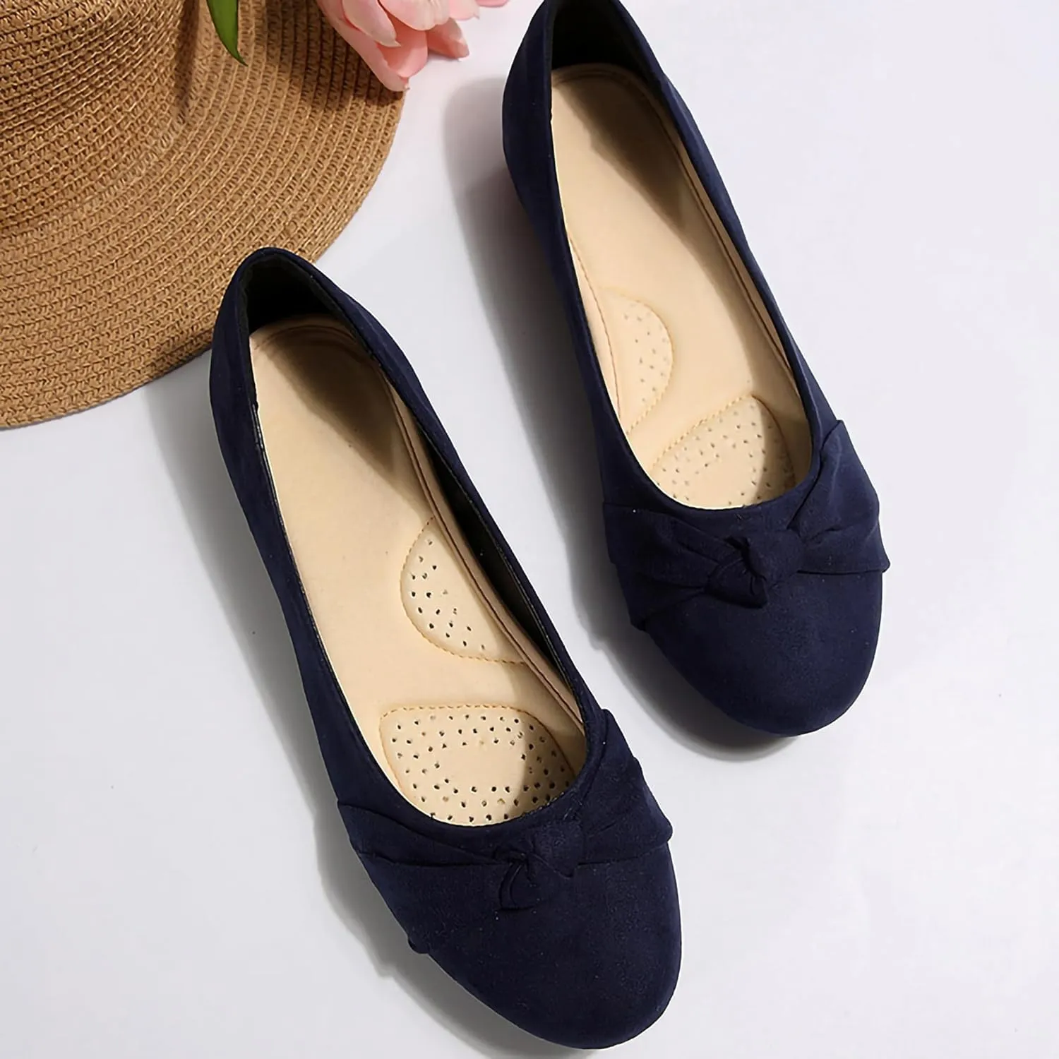 Women's Ballet Flats Shoes, Dress Shoes for Women Round Toe Comfort Light Weight Slip-On Shoes