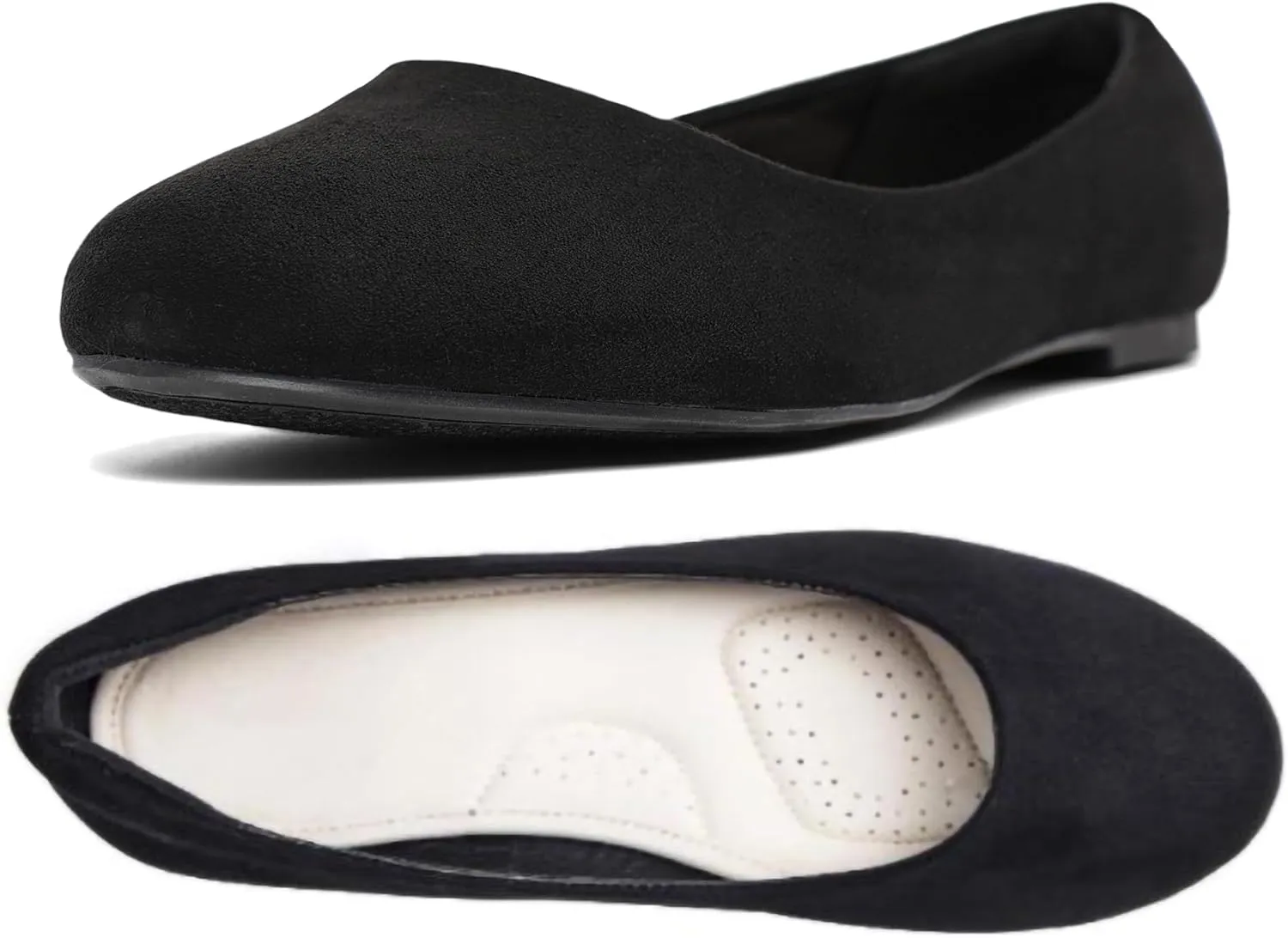 Women's Ballet Flats Shoes, Dress Shoes for Women Round Toe Comfort Light Weight Slip-On Shoes