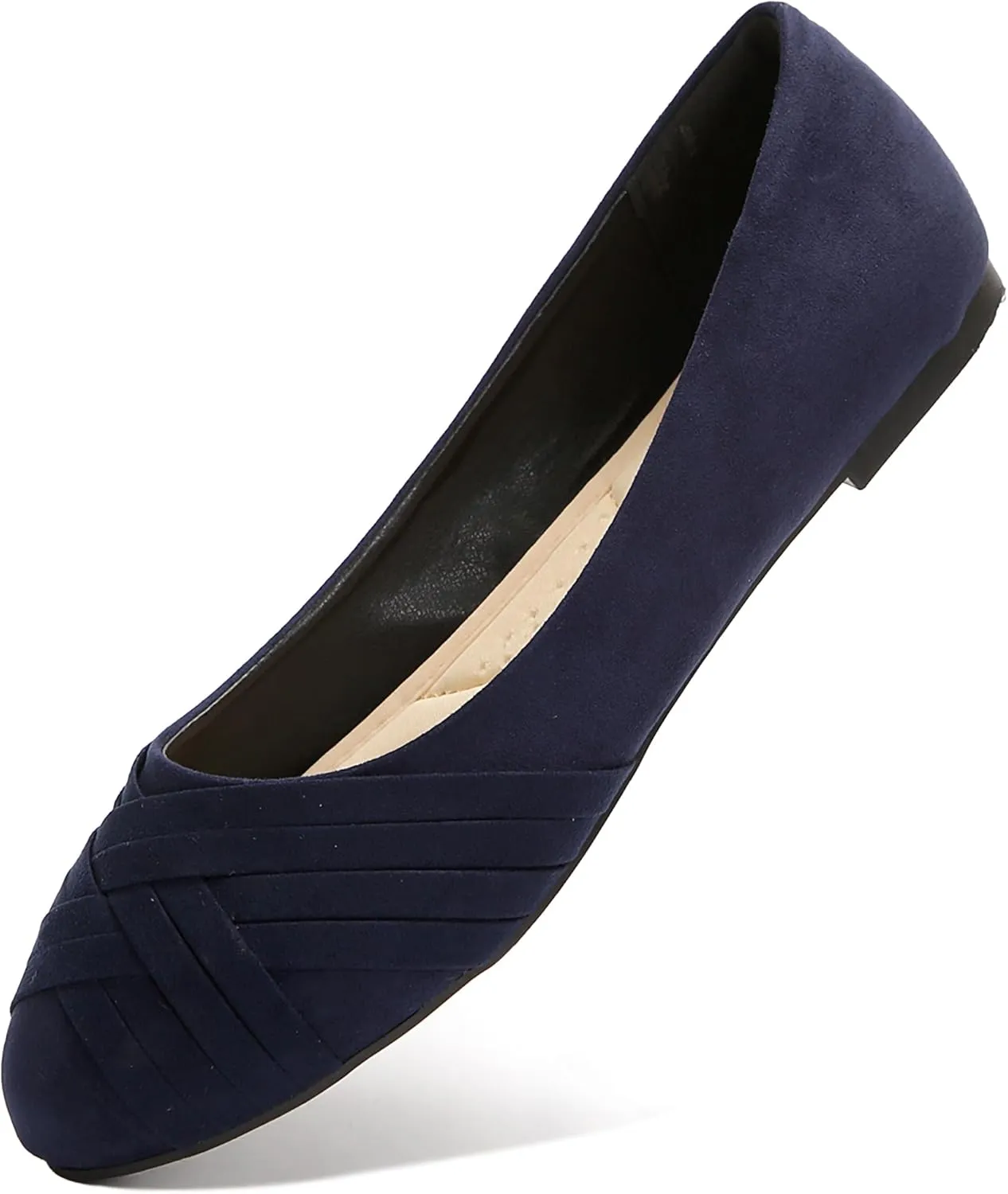 Women's Ballet Flats Shoes, Round Toe Comfort Light Weight Slip-On Dress Shoes