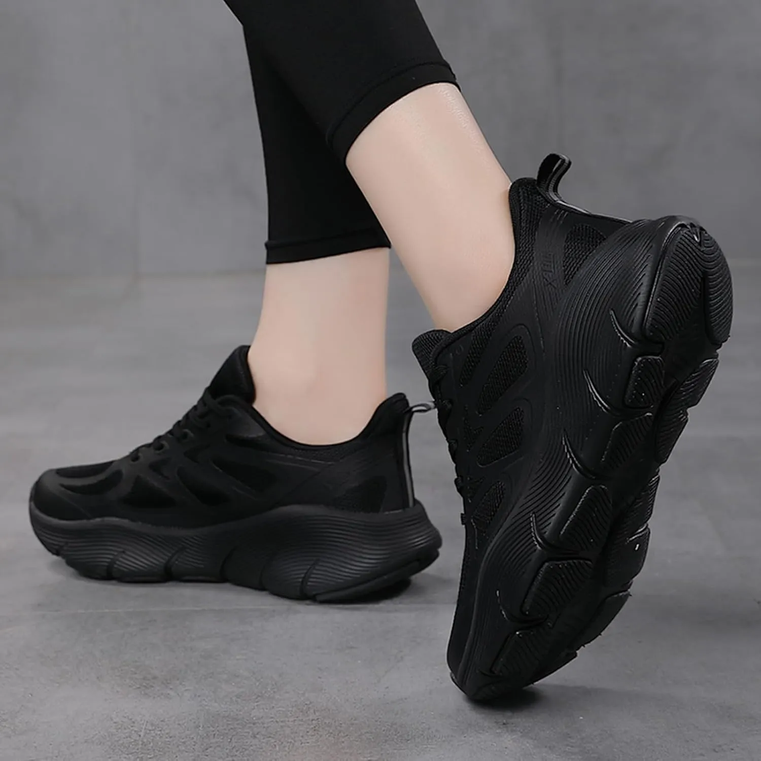 Women's Dance Shoes Mesh Lace up Modern Jazz Shoes Athletic Walking Dance Sneakers