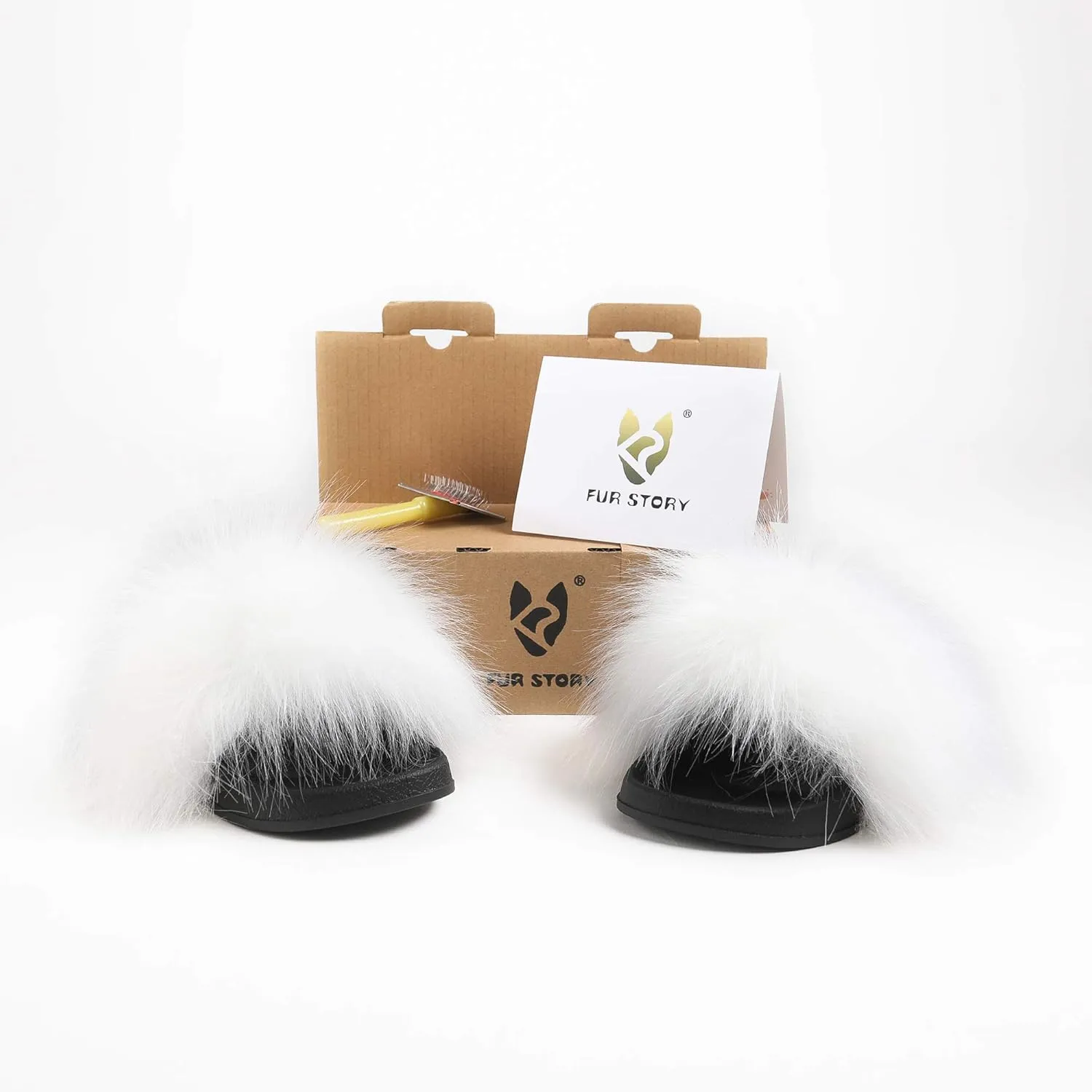 Women's Furry Slides Faux Fur Slides Fuzzy Slippers Fluffy Sandals Outdoor Indoor