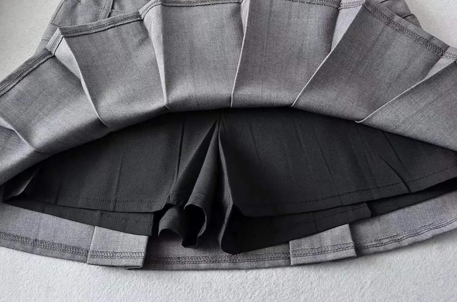 Women's High Waist Pleated Mini Skirt - Summer Non-Stretch Patchwork Skirt