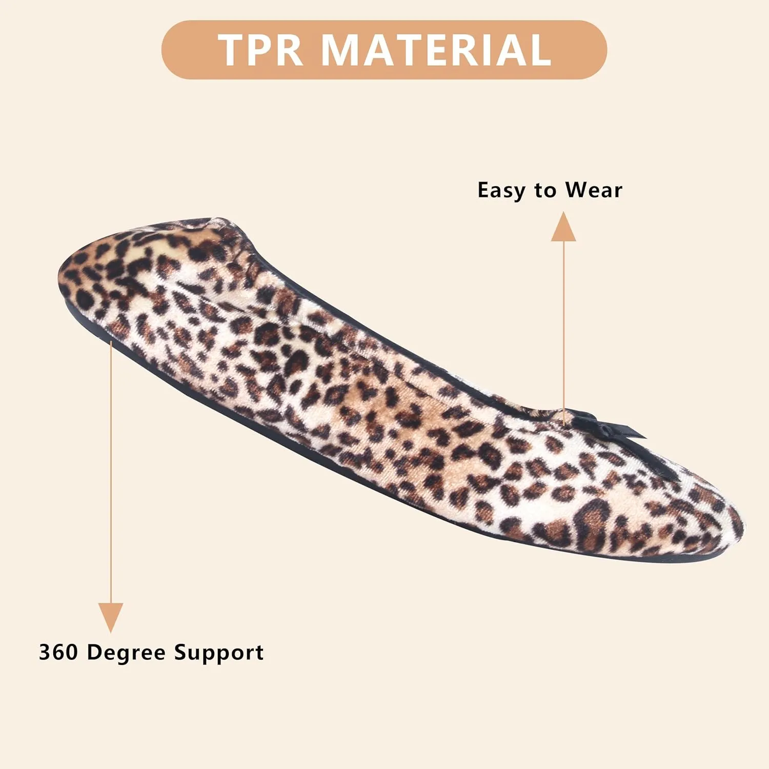 Women's Lightweight Ballet Flats with Moisture-Wicking Polyester Lining and Non-Slip Suede Sole for Indoor Dancing Comfort