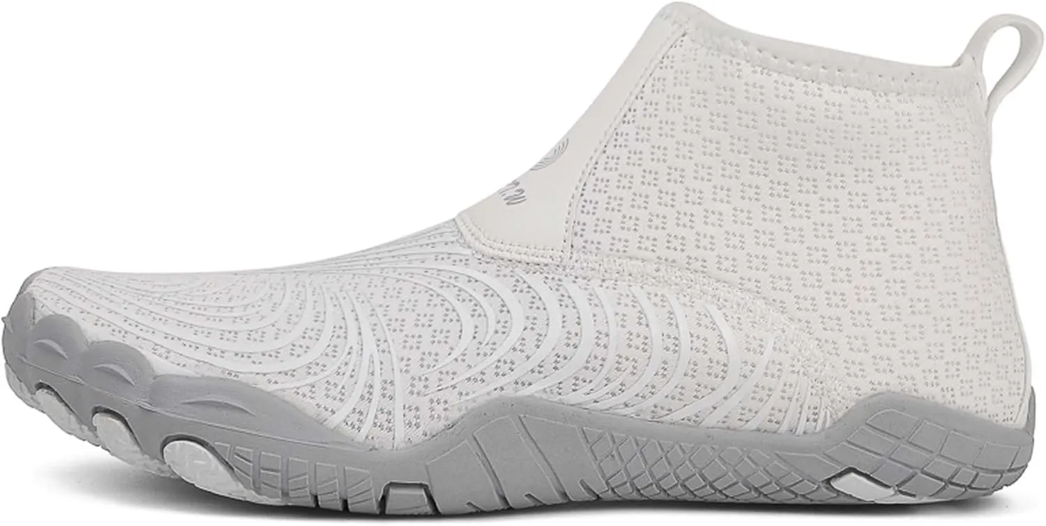 Women's Men's High Top Water Shoes, Quick Dry Breathable Stretch Lightweight Mesh Fabric, Rubber Drainage Sole, Indoor Sneakers, Barefoot Water Shoes