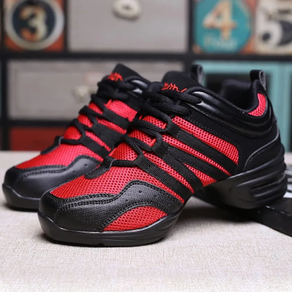 Women's Mesh Four Seasons Outdoor Sneakers Soft Sole Jazz Dance Shoes Ladies Modern Dance Fitness Shoes