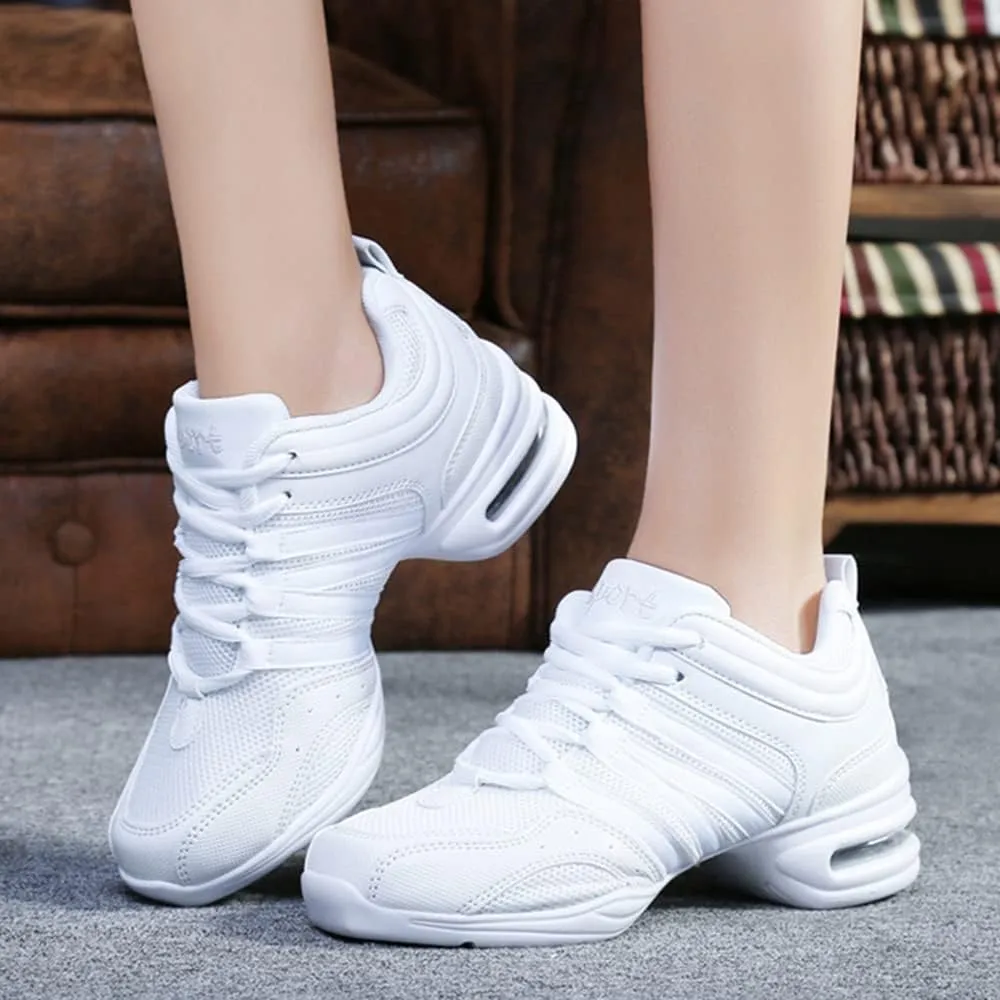 Women's Mesh Four Seasons Outdoor Sneakers Soft Sole Jazz Dance Shoes Ladies Modern Dance Fitness Shoes