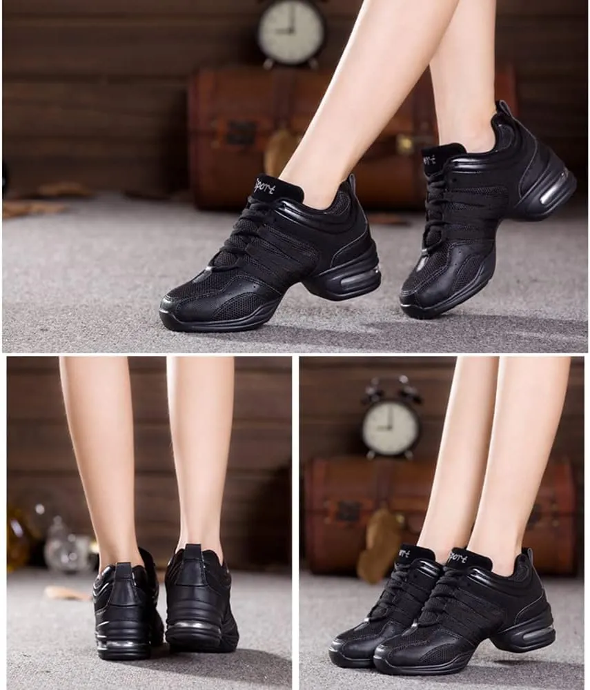 Women's Mesh Four Seasons Outdoor Sneakers Soft Sole Jazz Dance Shoes Ladies Modern Dance Fitness Shoes