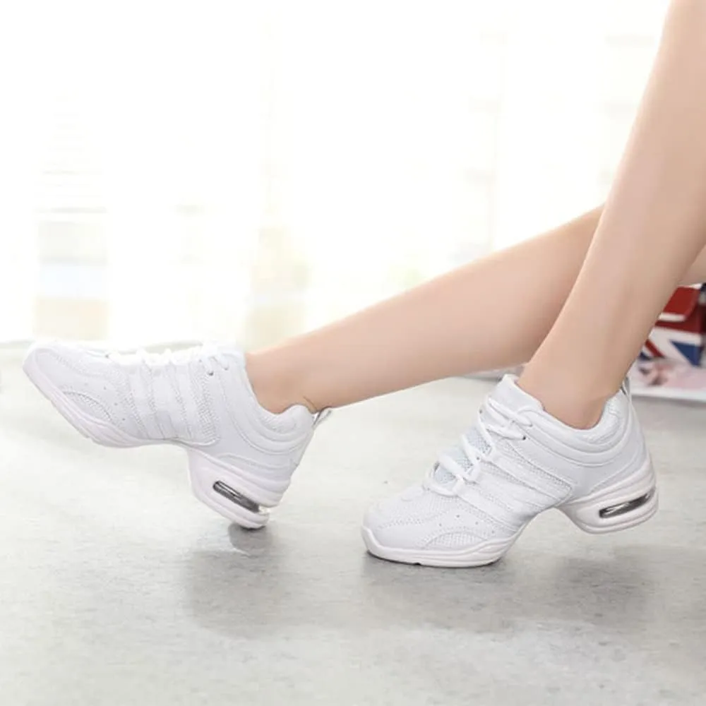 Women's Mesh Four Seasons Outdoor Sneakers Soft Sole Jazz Dance Shoes Ladies Modern Dance Fitness Shoes