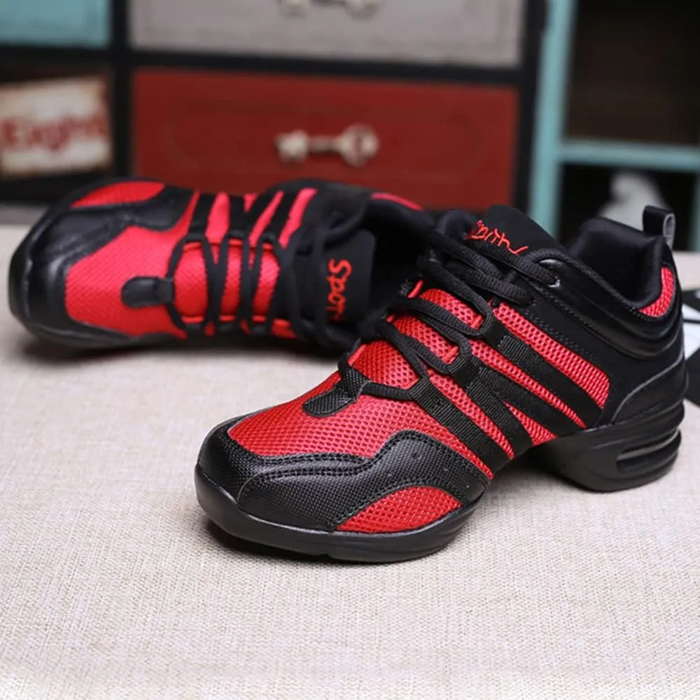 Women's Mesh Four Seasons Outdoor Sneakers Soft Sole Jazz Dance Shoes Ladies Modern Dance Fitness Shoes