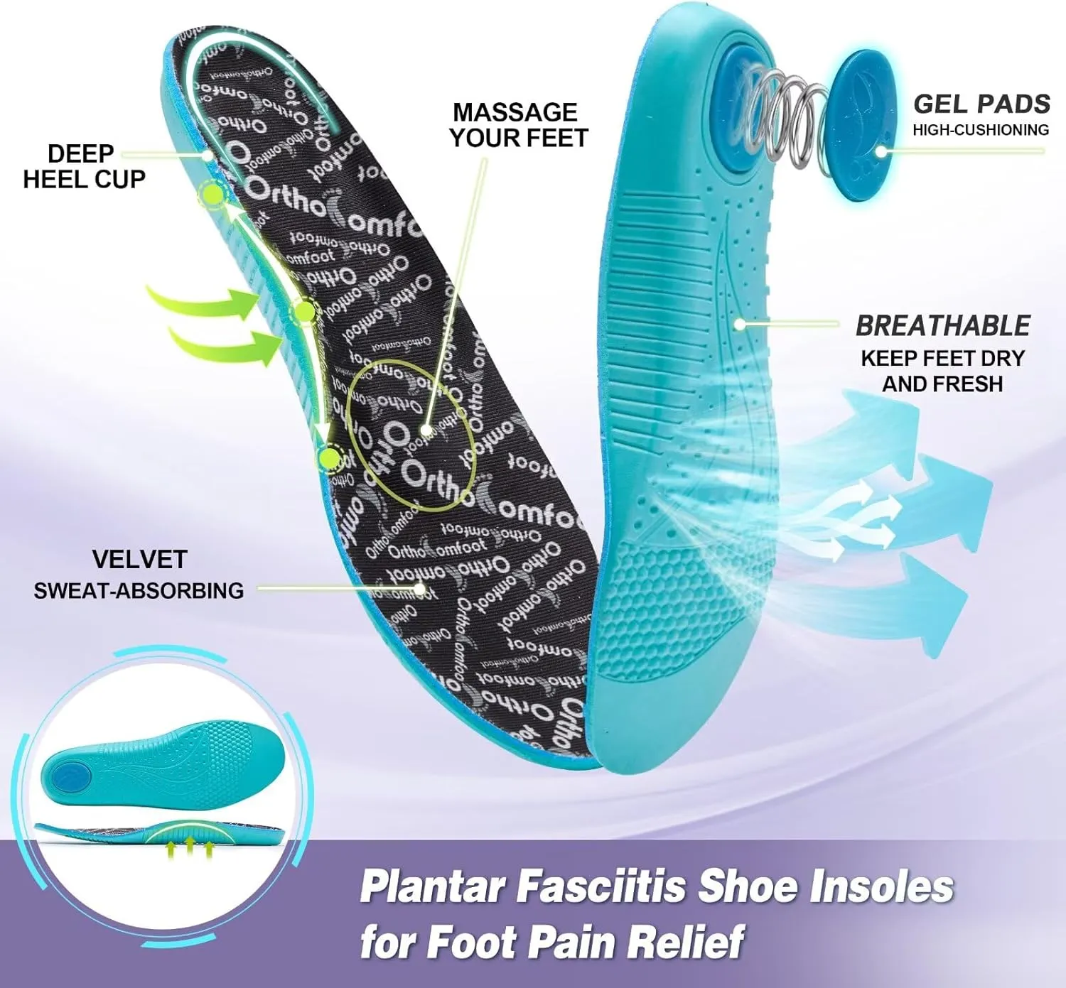 Women's Orthopedic Road Running Shoes: Comfortable Arch Support Plantar Fasciitis Sports Sneakers, Casual Orthotic High Arch Flat Feet Tennis Work Walking Shoes for Foot Heel and Pain Relief