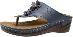 Women's Plus-size Solid Color Flower Casual Comfortable Lunge Sandals