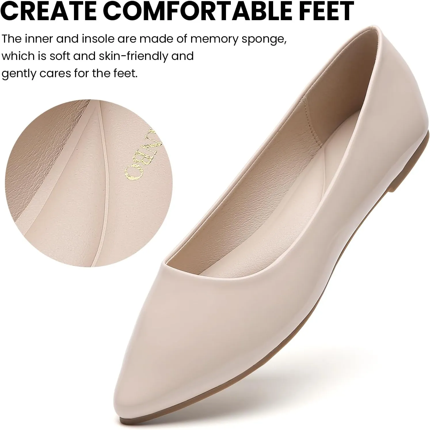 Women's Pointy Toe Loafer Flat Comfortable Faux Suede Work Shoes, Cute Penny Loafer Slip On Ballet Flat
