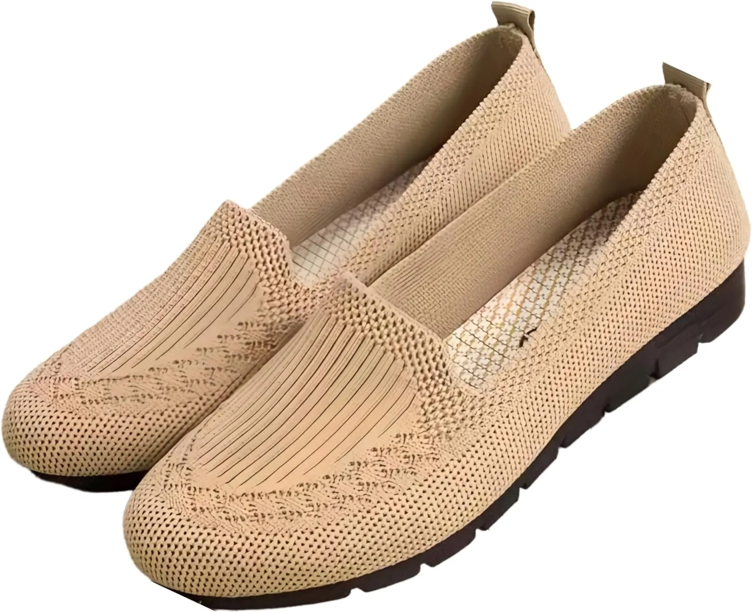 Women's Purple Mesh Loafers | Lightweight Breathable Slip-On Flats | Comfortable Casual Shoes with Rubber Sole | All-Season Wear
