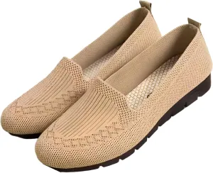 Women's Purple Mesh Loafers | Lightweight Breathable Slip-On Flats | Comfortable Casual Shoes with Rubber Sole | All-Season Wear