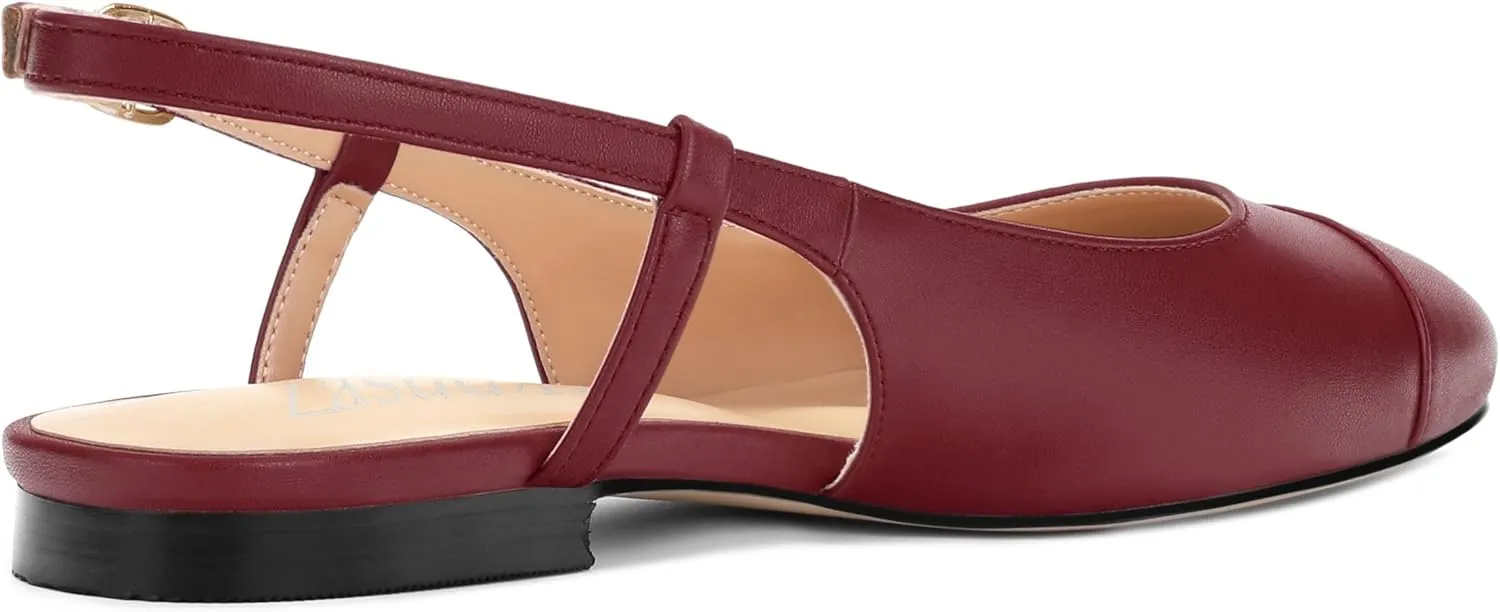 Women's Slingback Flats, Round Toe Flats for Women Dressy Casual Work Office Party, Women's Flats Dress Shoes
