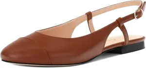 Women's Slingback Flats, Round Toe Flats for Women Dressy Casual Work Office Party, Women's Flats Dress Shoes