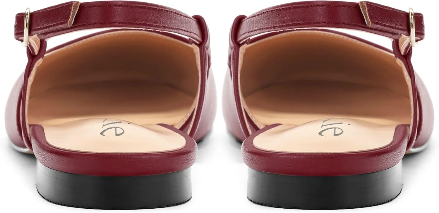 Women's Slingback Flats, Round Toe Flats for Women Dressy Casual Work Office Party, Women's Flats Dress Shoes