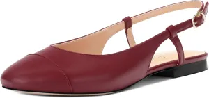 Women's Slingback Flats, Round Toe Flats for Women Dressy Casual Work Office Party, Women's Flats Dress Shoes