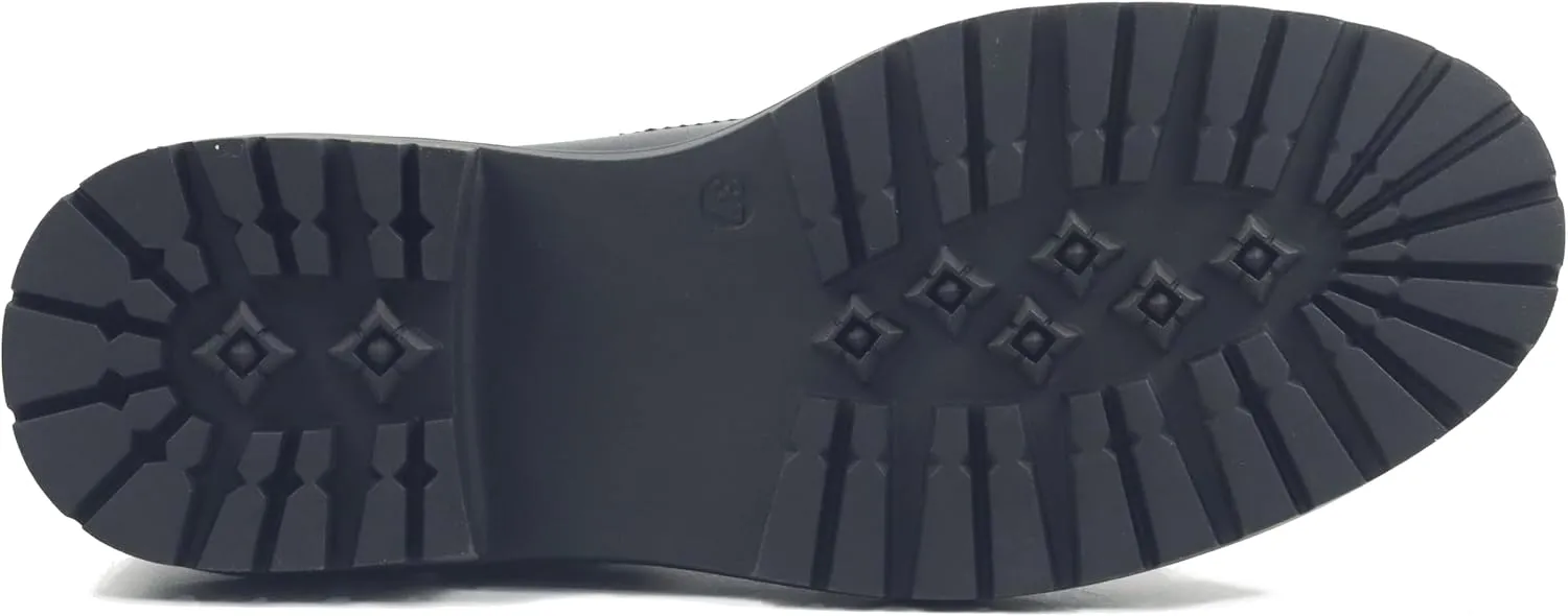 Women's T-Strap Platform Mary Jane Shoes, Round Toe Flats, Non-Slip Oxfords for Work, School, Party & Casual Wear