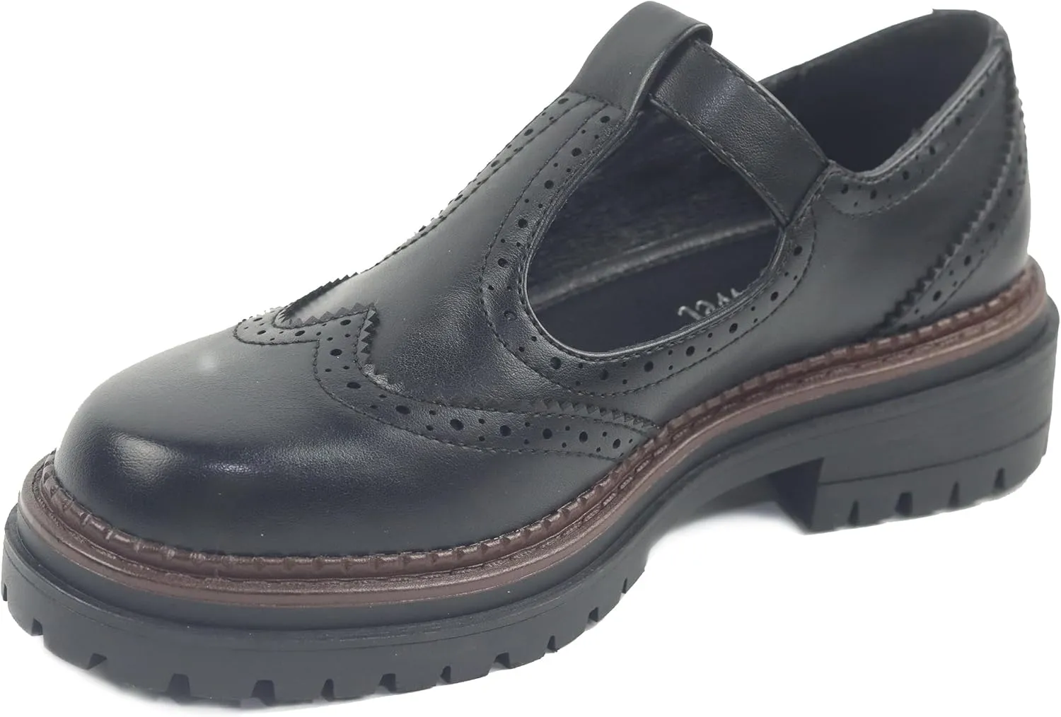 Women's T-Strap Platform Mary Jane Shoes, Round Toe Flats, Non-Slip Oxfords for Work, School, Party & Casual Wear