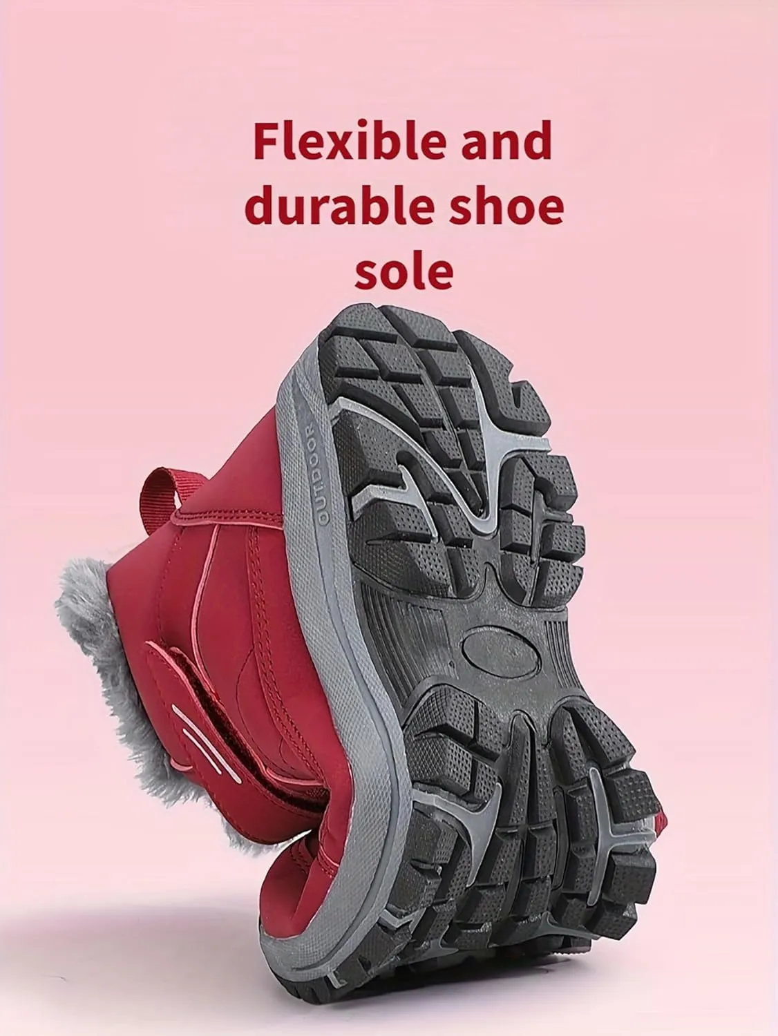 Women's Winter Orthopedics Snow Boots with Warm Fur Lined, Non-slip Warm Waterproof Thermal Ankle Booties, Casual Leisure Outdoor Hiking Shoes