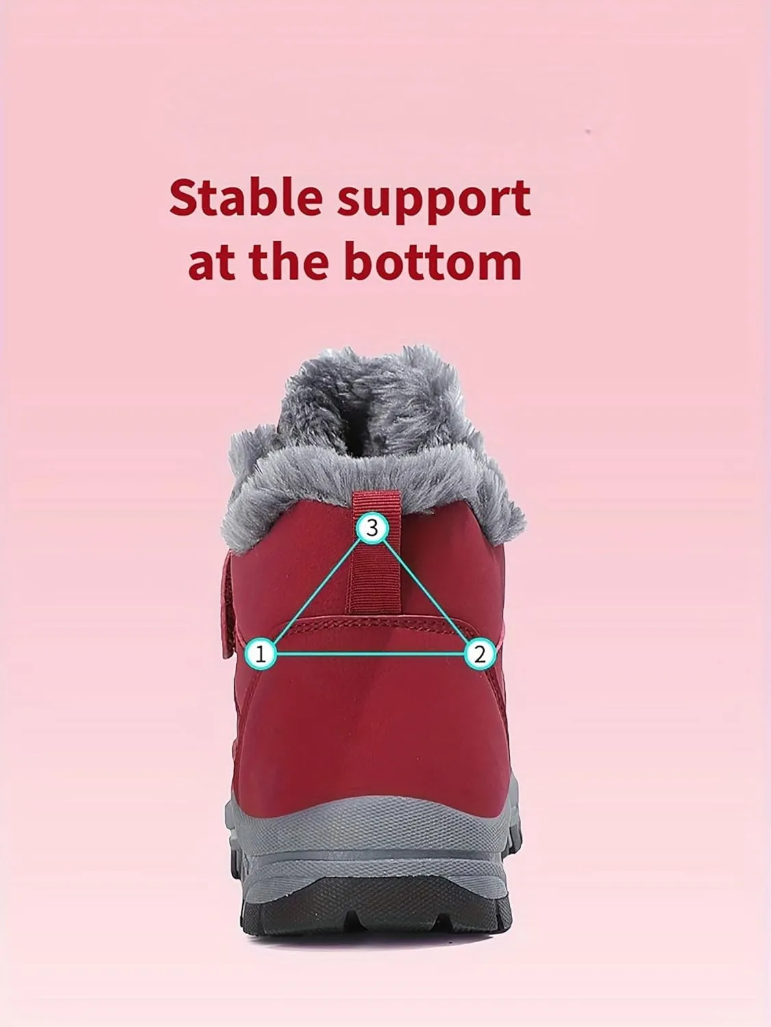 Women's Winter Orthopedics Snow Boots with Warm Fur Lined, Non-slip Warm Waterproof Thermal Ankle Booties, Casual Leisure Outdoor Hiking Shoes