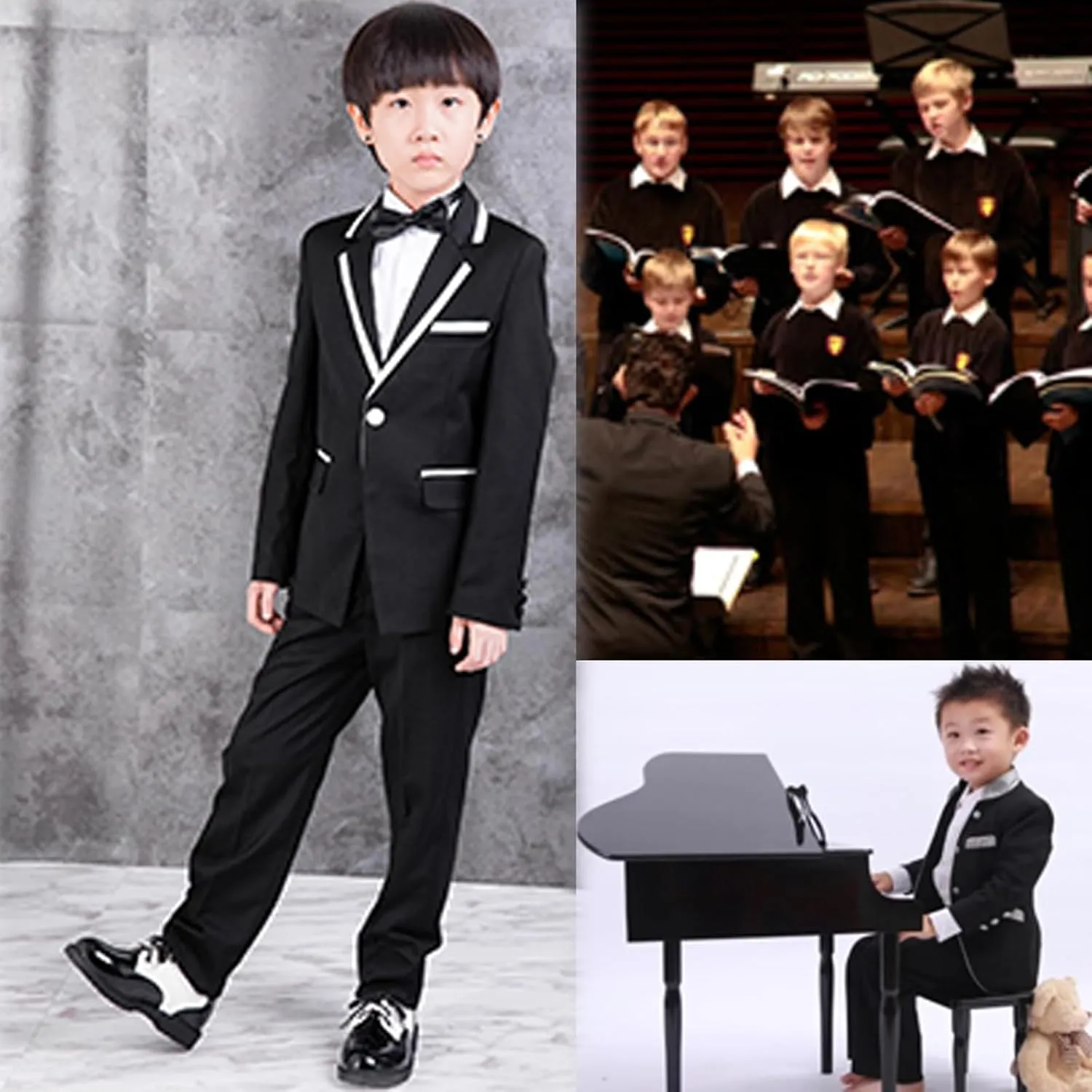 WUIWUIYU Toddlers Little Ring Bearer Wedding Lace-Up Oxfords Flats Brogues Boys School Uniform Dress Shoes
