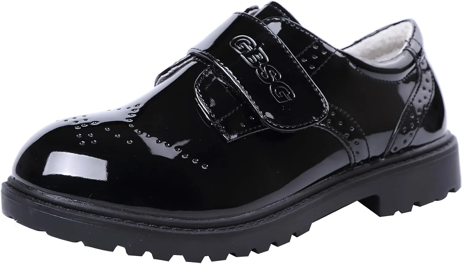 WUIWUIYU Toddlers Little Ring Bearer Wedding Lace-Up Oxfords Flats Brogues Boys School Uniform Dress Shoes