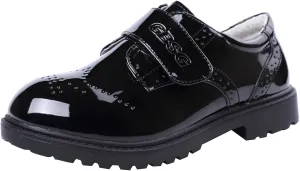 WUIWUIYU Toddlers Little Ring Bearer Wedding Lace-Up Oxfords Flats Brogues Boys School Uniform Dress Shoes