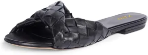 YDN Women Fashion Braided Open Toe Flats Sandals Slip On Low Heel Slides Slippers Party Walking Summer Shoes Size 4-16 US