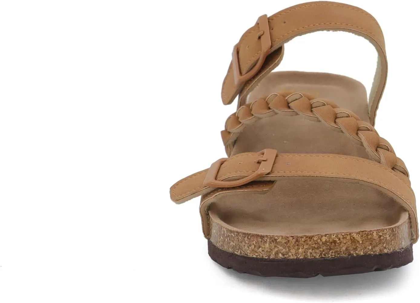 YOKI LORAYN-02 Women's Wedge Sandals Cork Bottom Double Buckle with Braided Strap, Platform Sandals Women, Arch Support Sandals Women's Summer Sandals