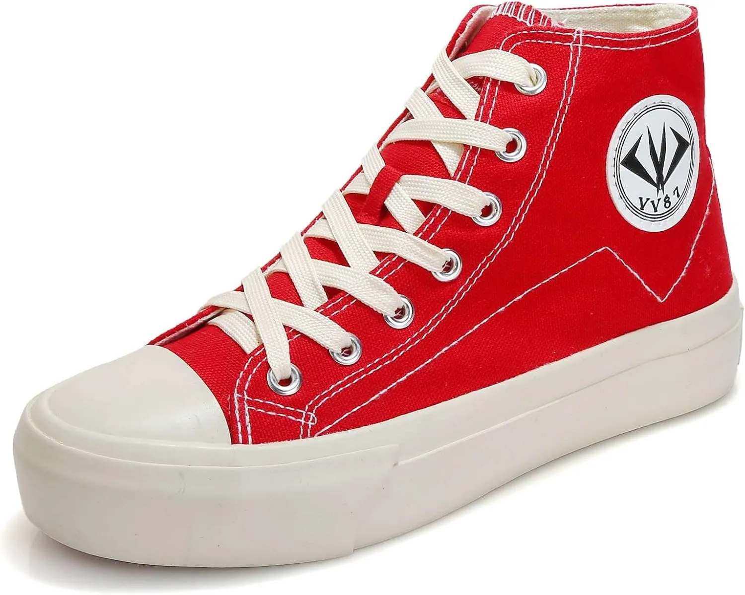 YYSPR Women’s Fashion High Top Canvas Sneakers Lace up Casual Classic Comfort Walking Shoes