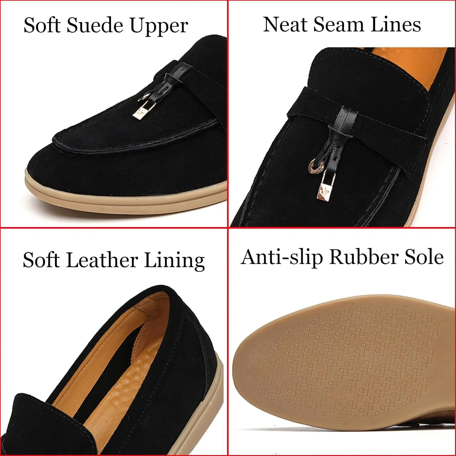 Zeberfi Men's Luxury Suede Penny Loafers Shoes with Pendant Decor,British Retro Casual Slip On Flats Tuxedo Dress Shoes for Prom Wedding
