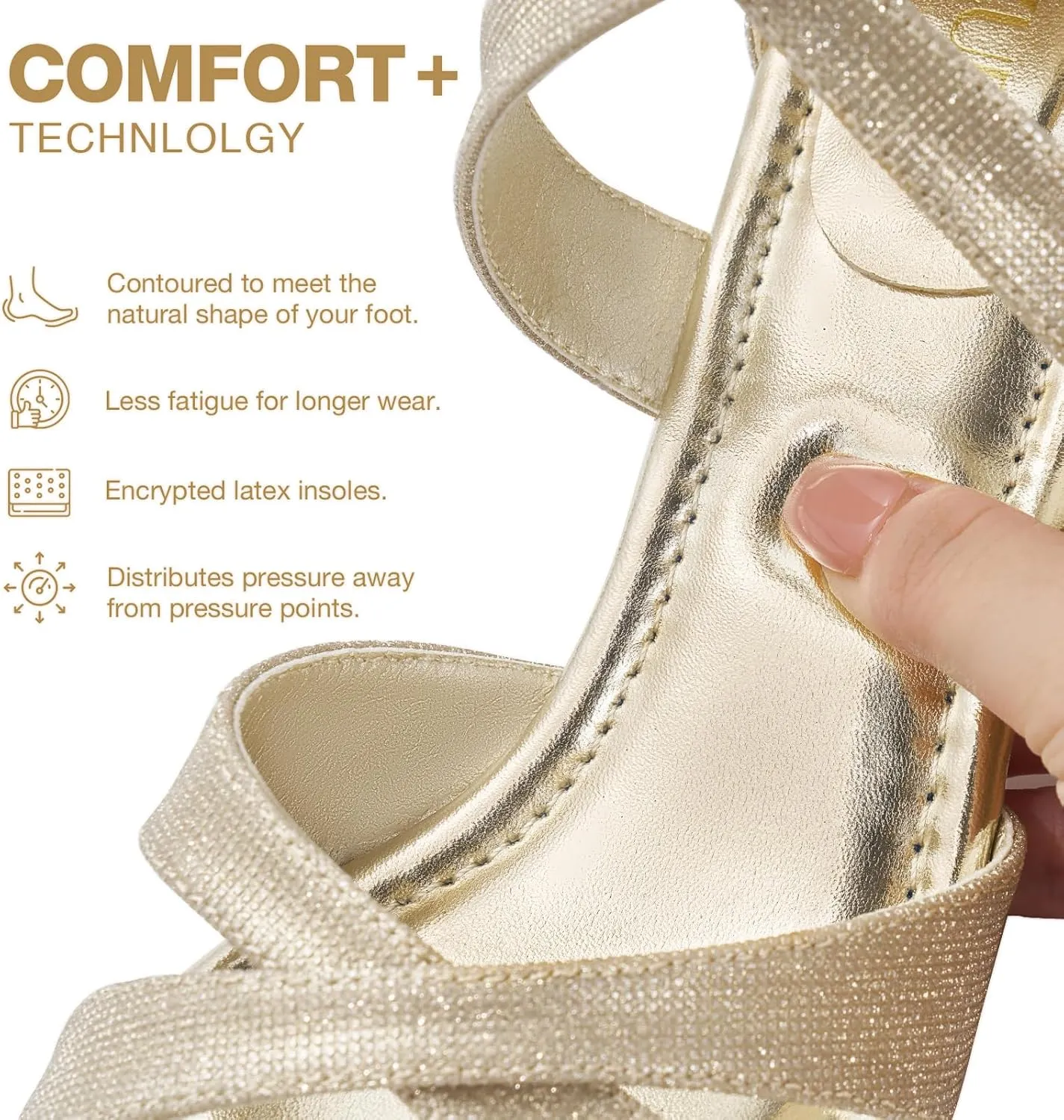 ZURIN Womens Chunky Low Heels Comfortable Open Toe Ankle Strap Heeled Sandals Strappy Block Heels Dress Shoes for Wedding Bridal Evening Party Prom