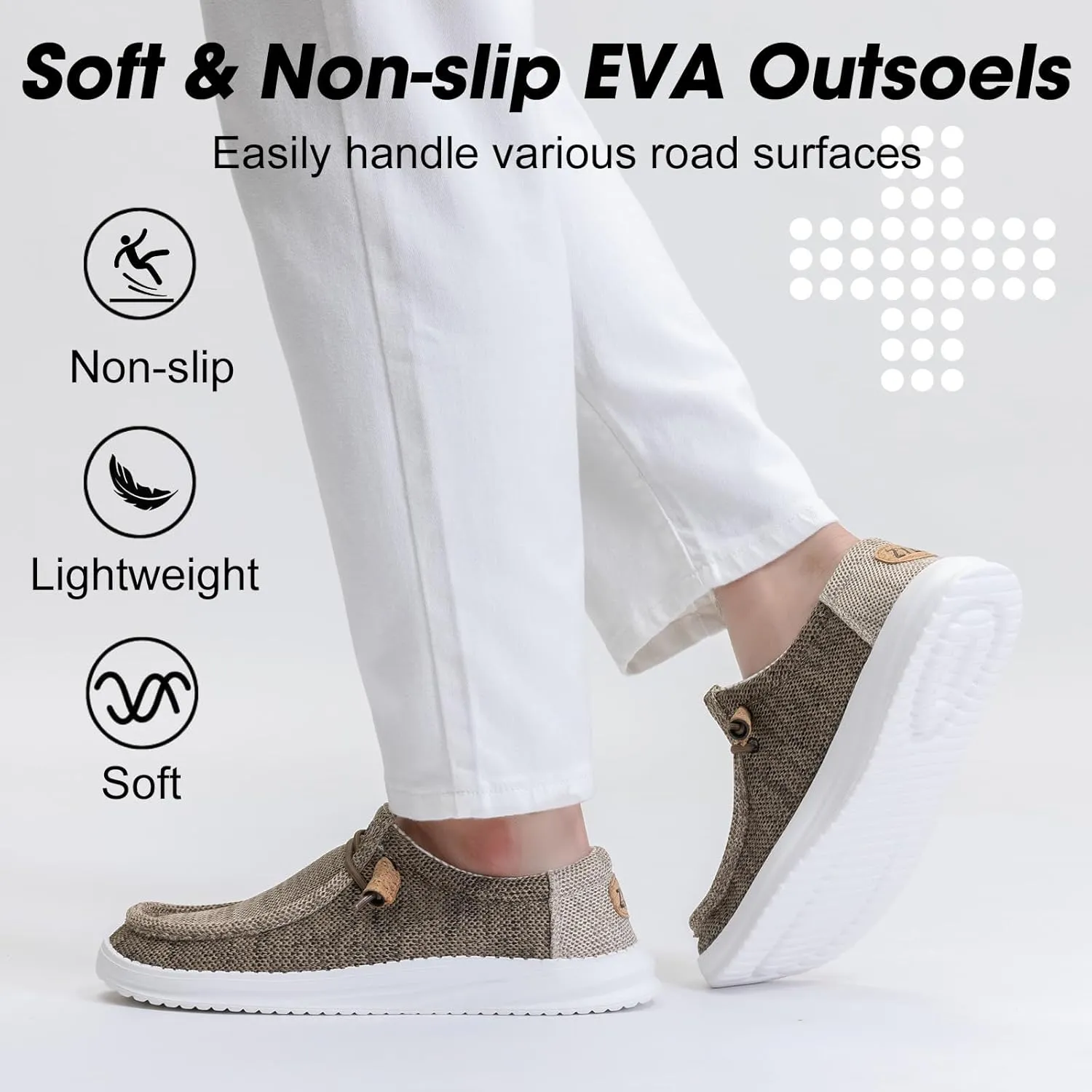 ZYEN Slip On Loafers for Men Arch Support Casual Shoes Comfortable Lightweight Walking Shoes 8802 Size 6-16